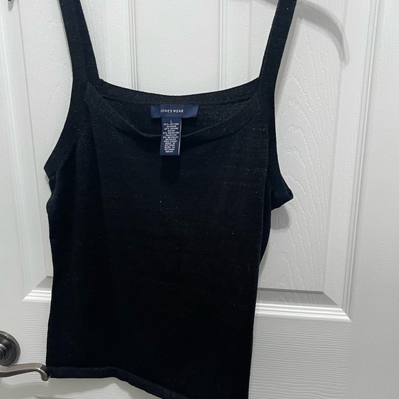 Jones New York Tops - Jones New York Black Fitted Asymmetrical Tank Top